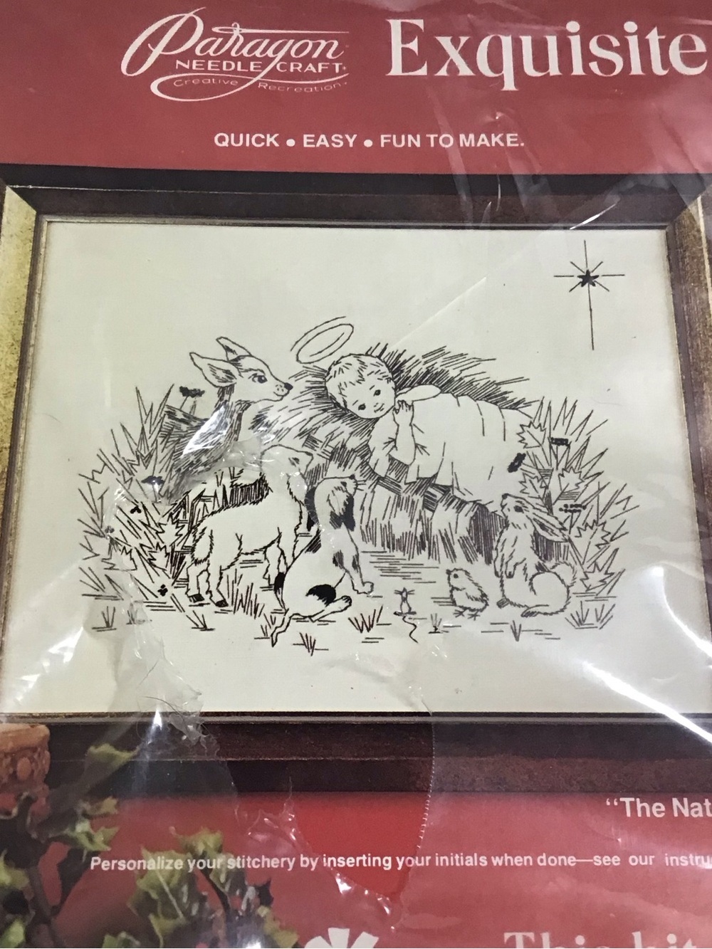 Nativity Three Kings Christmas Embroidery Kit #0456 Paragon Needlecraft 1976 NEW